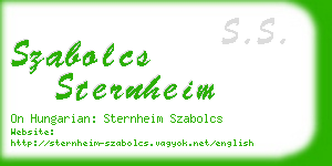 szabolcs sternheim business card